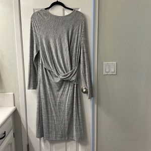 Never worn Women’s XL Soft Grey Banana Republic long sleeved knee length dress.